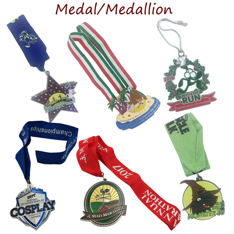 Factory Custom Metal Enamel Souvenir Medals with Cutting Edge