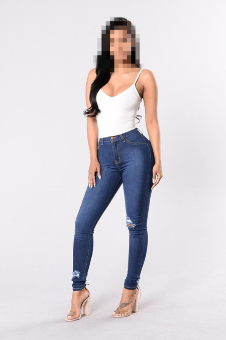 High Waist Slim Fit Stretch Skinny Jeans