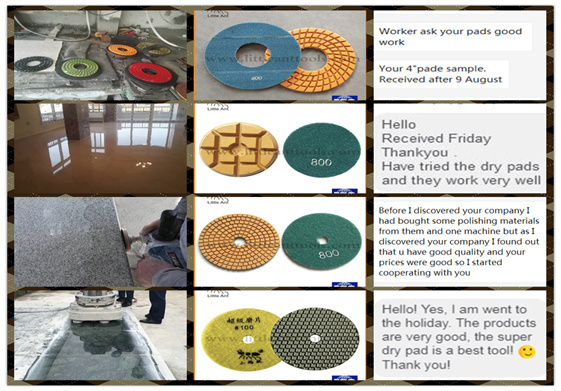 Abrasive Diamond Tools Dry Polishing Pads for Stone Grinding