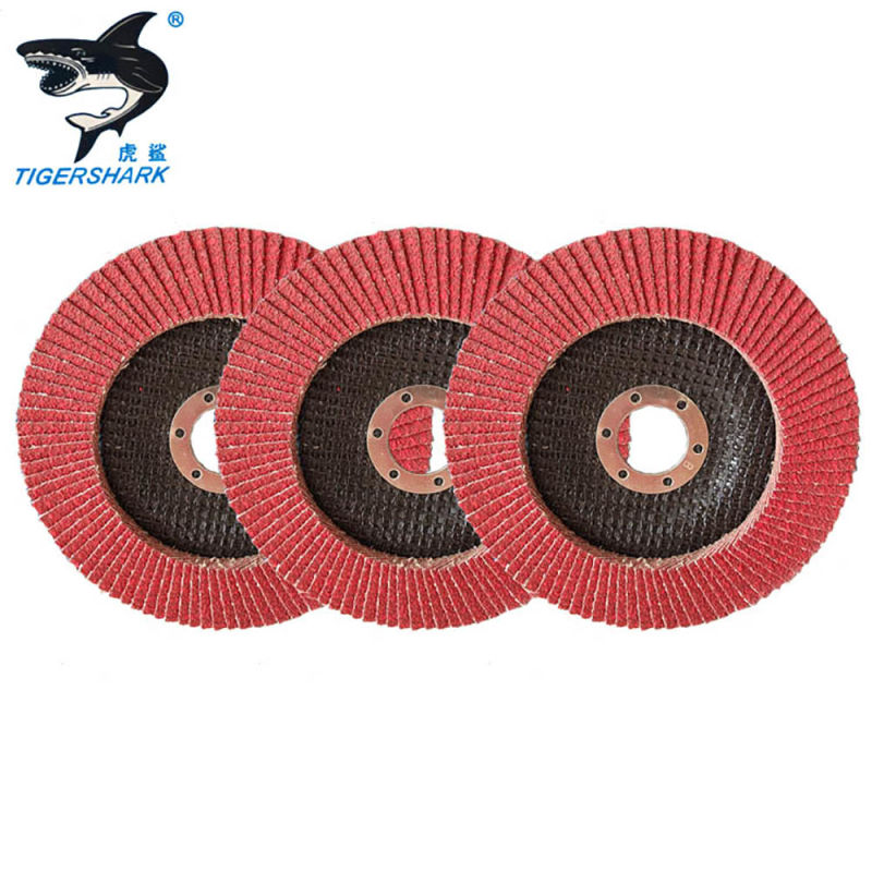 4.5 115X22 Ceramic Coated Abrasive Flap Sanding Discs for