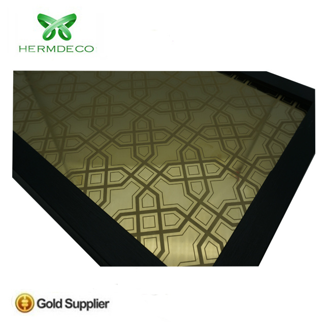 Gold Color Mirror Etching Stainless Steel Sheet Free Samples