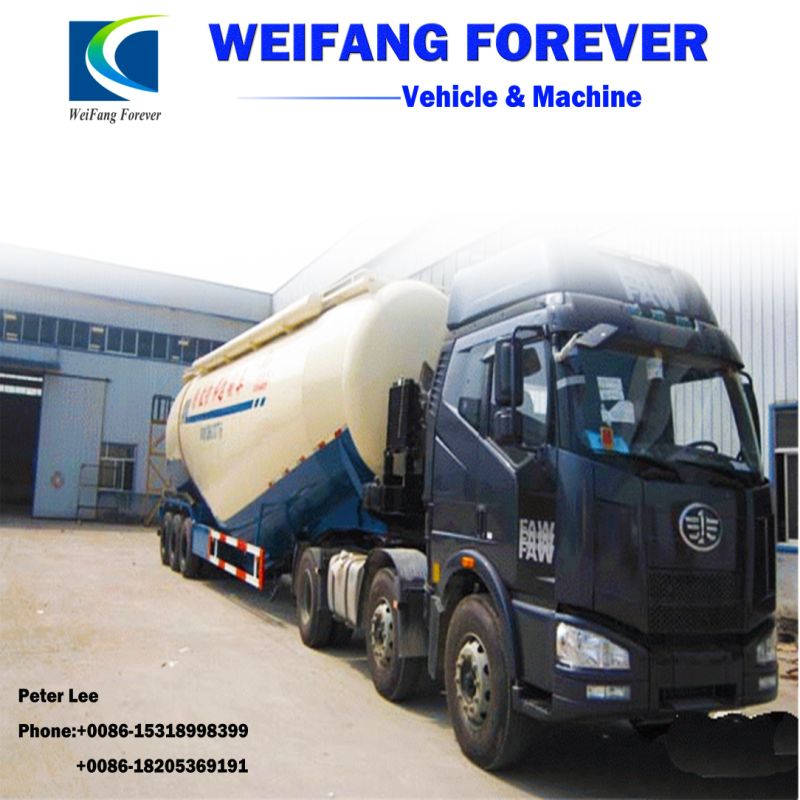 Sinotruk 3-Axle 55cbm Heavy Duty Bulk Cement Tank Semi-Trailer