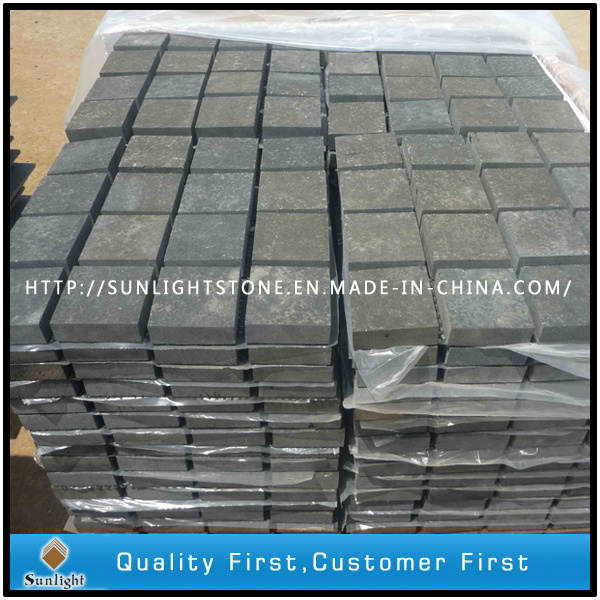 Sawn Cut/Honed Surface Black Basalt for Paving Stone, Cubestone