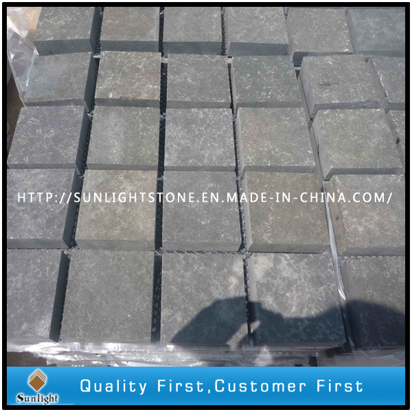 Sawn Cut/Honed Surface Black Basalt for Paving Stone, Cubestone