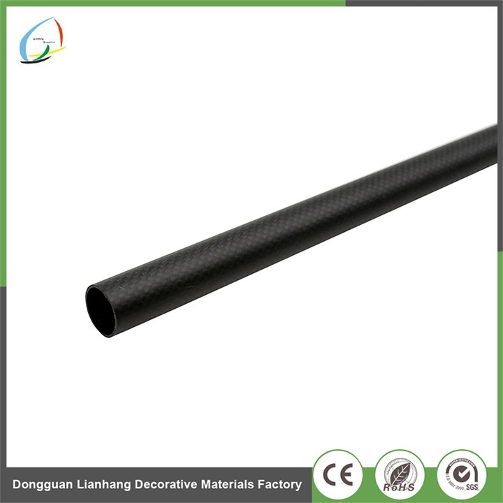 50mm 60mm 100mm Round Carbon Fiber Tube / Pipe