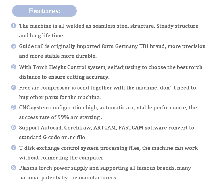 2040 Low Cost CNC Plasma Steel Plate Cutting Machine for Cutting Stainless, Carbon Steel, Aluminum