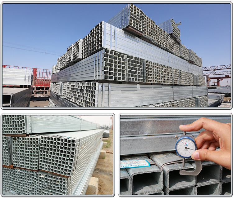 Q235, Q195, Q215 Galvanized 75X75mm Tube Square Pipe