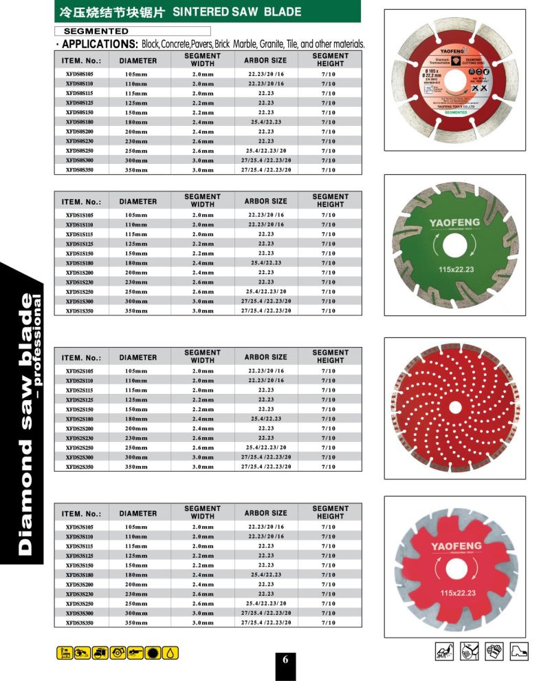 Excellent Quality and Price Segmented Cold-Pressed Diamond Cutting Disc