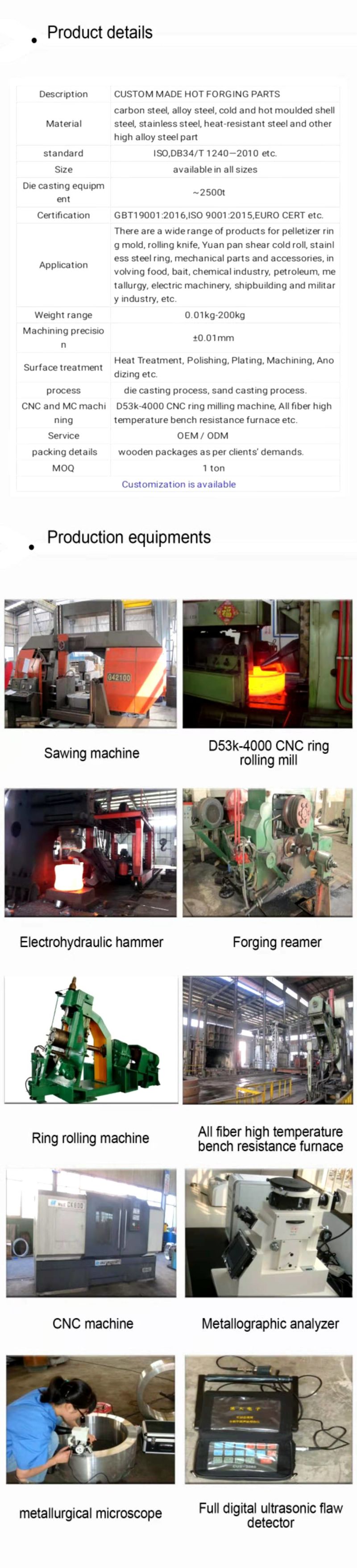 Stainless Steel, Heat-Resistant Steel, and Other High Alloy Steel Forgings for Electrical Machinery