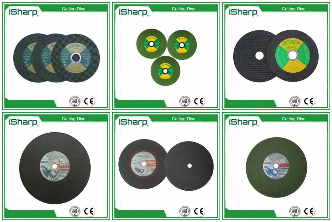 355mm Cut-off Wheel Green Single Net Cutting Disc for Metal Stainless Steel with ISO Certificate