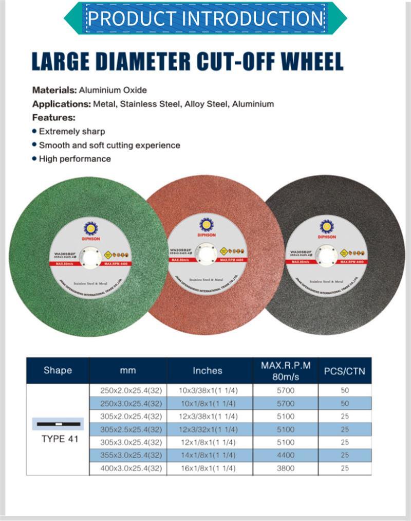 355mm 14" 14 Inches Large Diameter Cutting Wheels/Disc