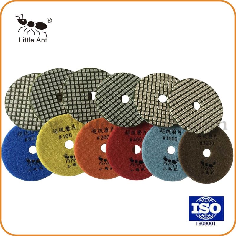 Super Dry Abrasive Diamond Polishing Pads for Granite Marble