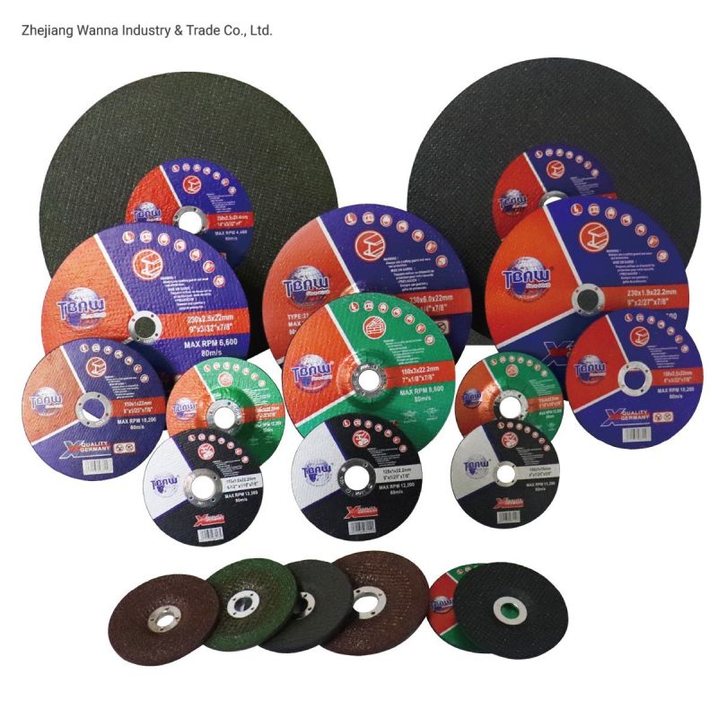 China Factory 4 Inch, 4.5 Inch, 5 Inch Abrasive Cutting Discs for Metal and Stainless Polishing