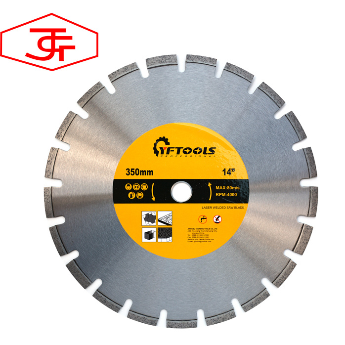 14 Inch 350 mm Diamond Cutter Blades for Cutting Asphalt Concrete