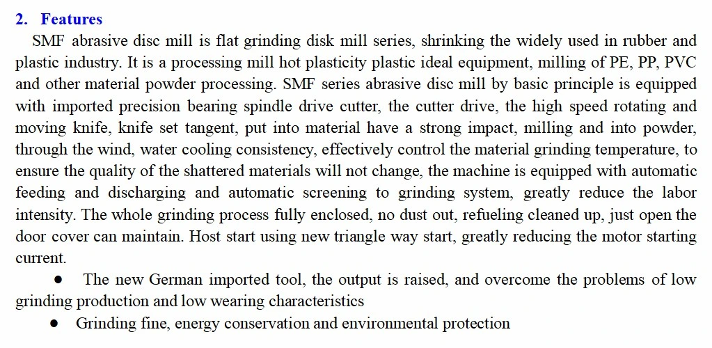 Grinding Production Line for Different Plastic Materials