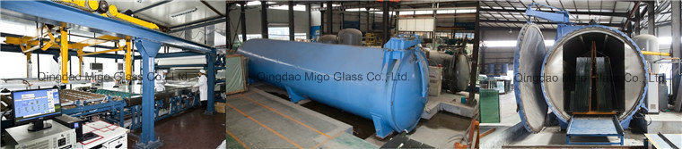 8.76mm 16.76mm Laminated Structural Glass