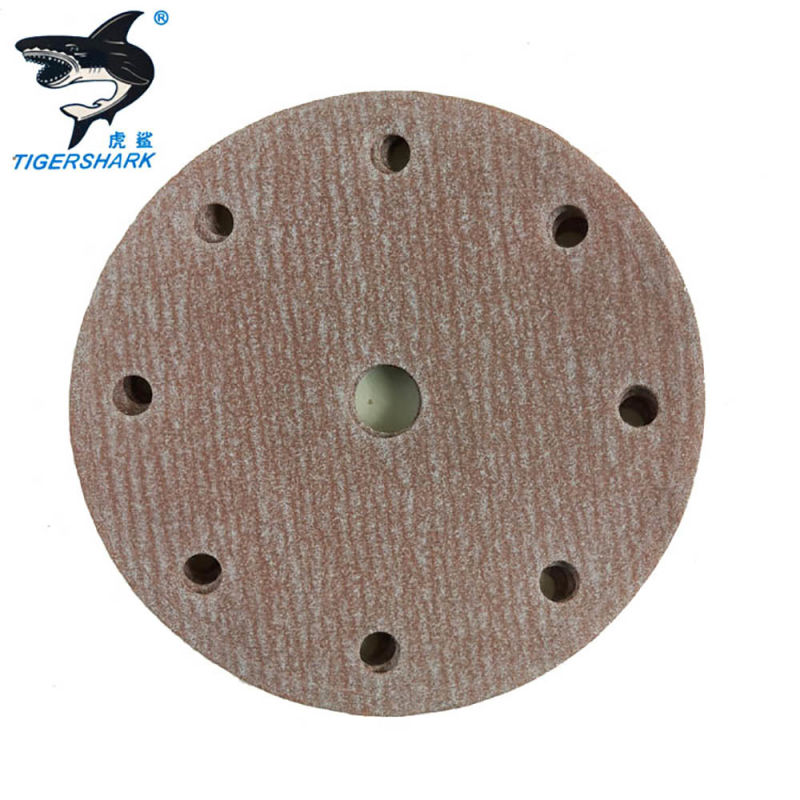 Red Round Abrasive Aluminum Oxide 150 mm Sand Disc