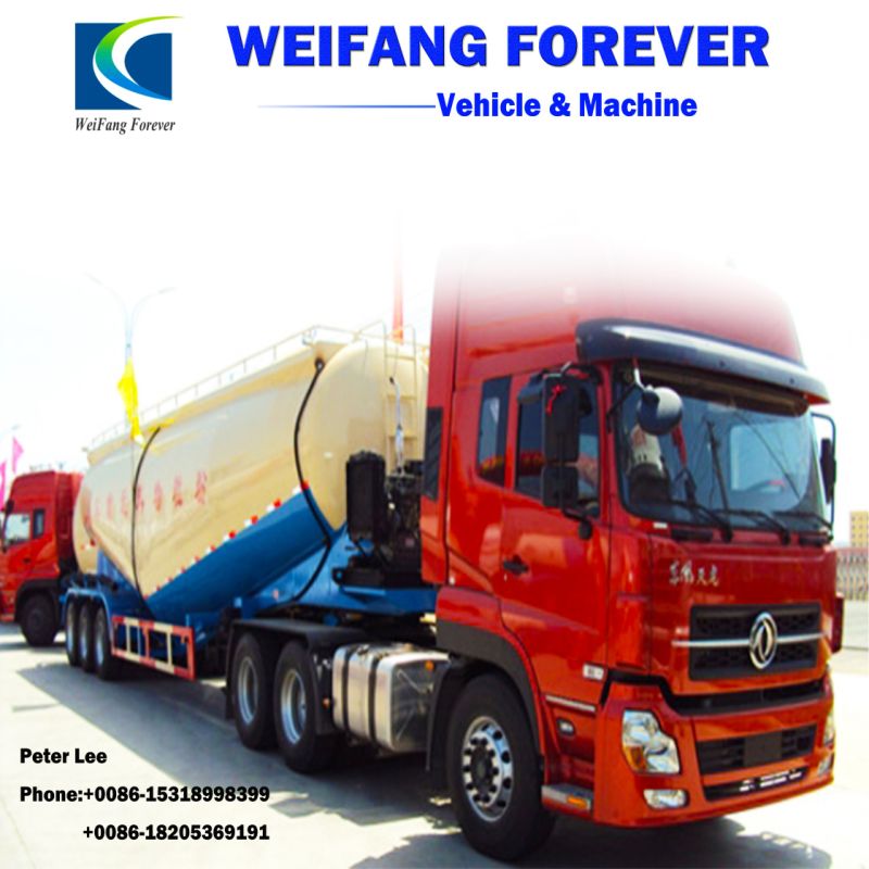 Tri-Axle Bulk Cement Trailer Powder Tank Semi Trailer/Bulk Cement Semi Trailer