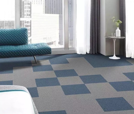 Anti-Slip Flooring Carpet Tiles in PVC Carpet Tiles for Indoor Application