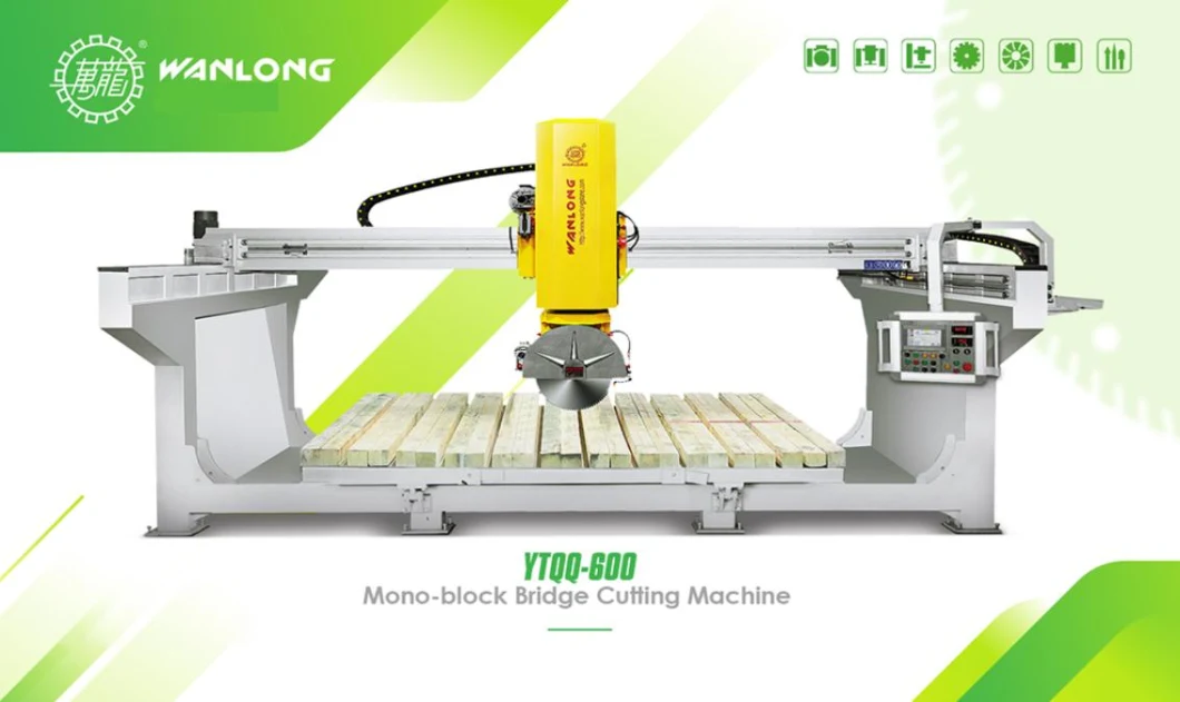 Stone Edge Cutting Machine CNC Bridge Saw Granite Marble Cutting Machine for Stone Processing