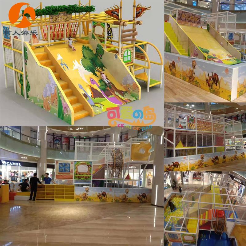Customized Colorful Indoor Playground with Kids Slides and Electronic Toys