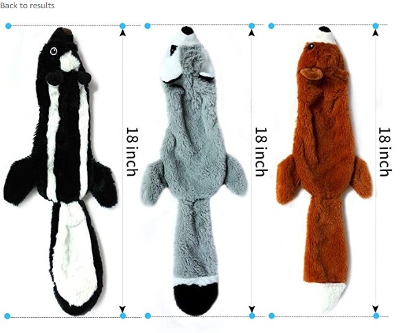 No Stuffing Squeaky Plush Dog Toy for Small Dogs
