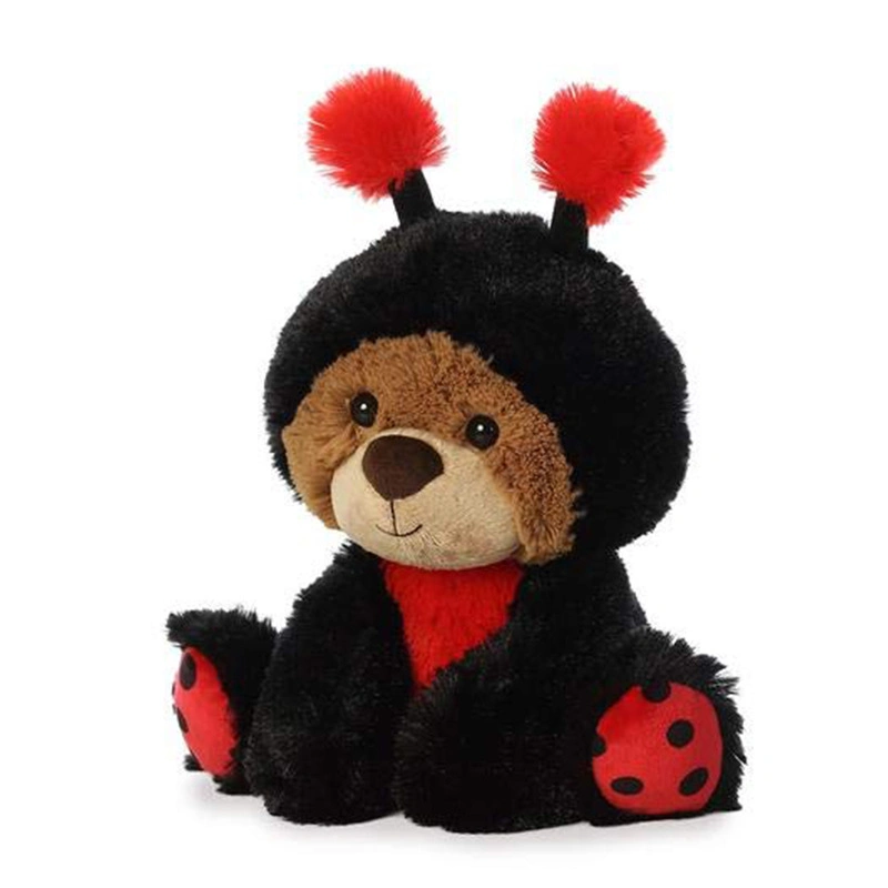 Peluche Mascot Stuffed Animal Customized Plush Bear Animal Toy Plush Red Black Ladybug/Frog/Duck Toy