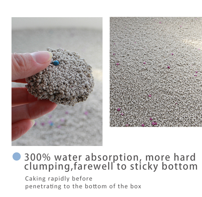 Pet Products Eco-Friendly Low Dust Clay Bentonite Cat Litter
