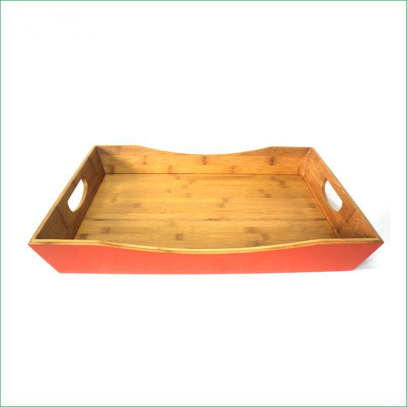 Bamboo Fruit and Vegetable Display Restaurant Serving Tray for Tea