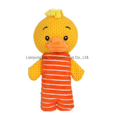 Hot Sale Custom Cute Soft Duck Squeaky Plush Pet Chewing Toy for Dogs