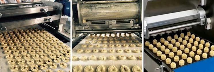 Three Colors Cookies Machine Automatic Butter Cookie Production Line