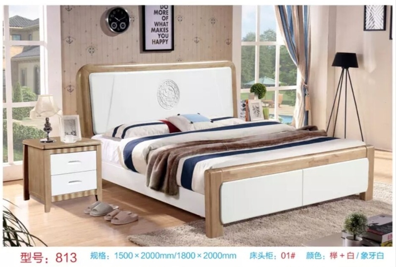 Solid Wooden Bed Frame for Bedroom Furniture