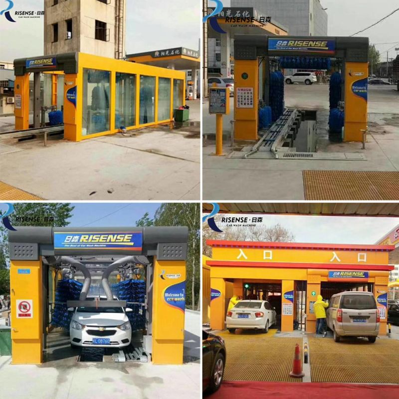 9 brushes wash tunnel car wash system price with dryer