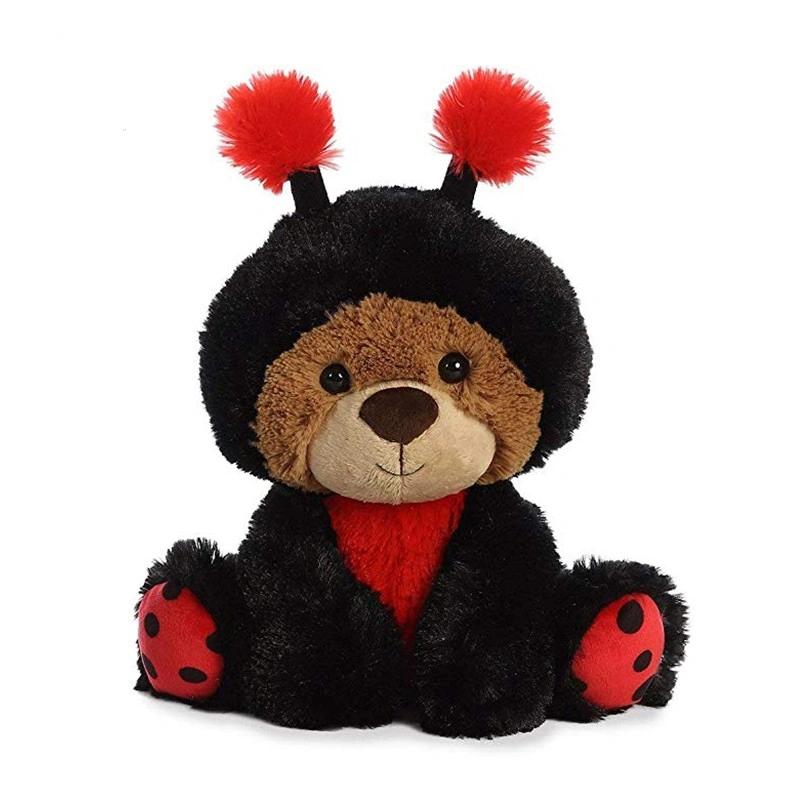 Peluche Mascot Stuffed Animal Customized Plush Bear Animal Toy Plush Red Black Ladybug/Frog/Duck Toy