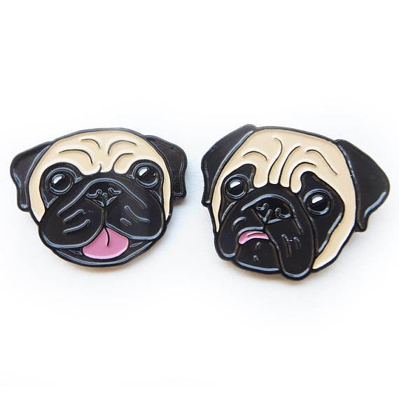 Lovely Cartoon Cat and Dog Metal Enamel Pins