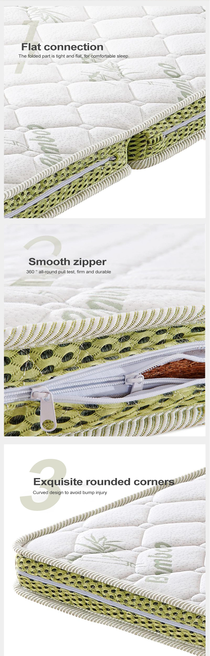 Home Latex Sleeping Tatami Folding Detachable Washable 18cm Double Bed