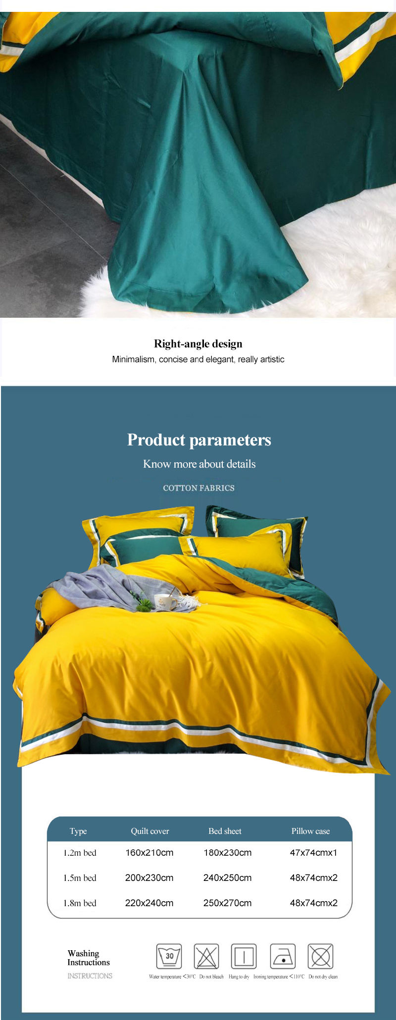 Best Quality Luxurious Wedding Bedding Smooth Yellow 4PCS 100% Silk
