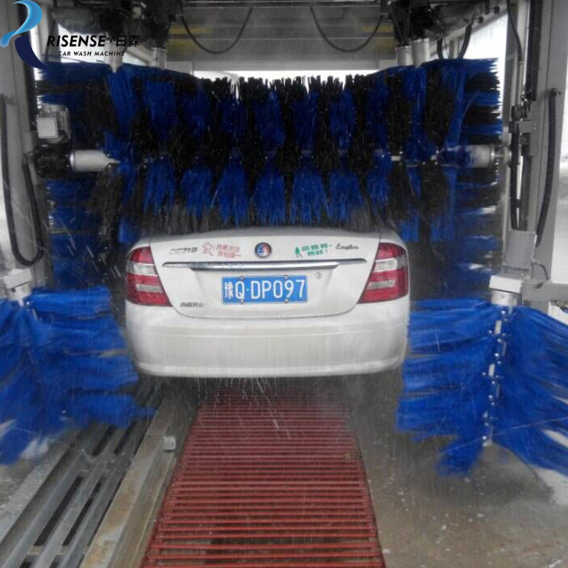 9 brushes tunnel car washing system with drying system