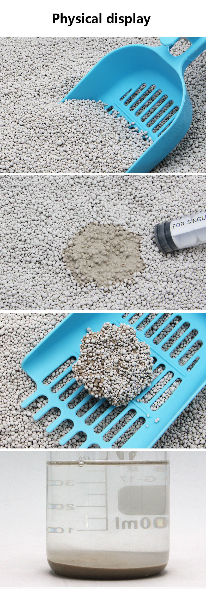China New Pets Suppy Water Soluble Bentonite Cat Litter Pet Products