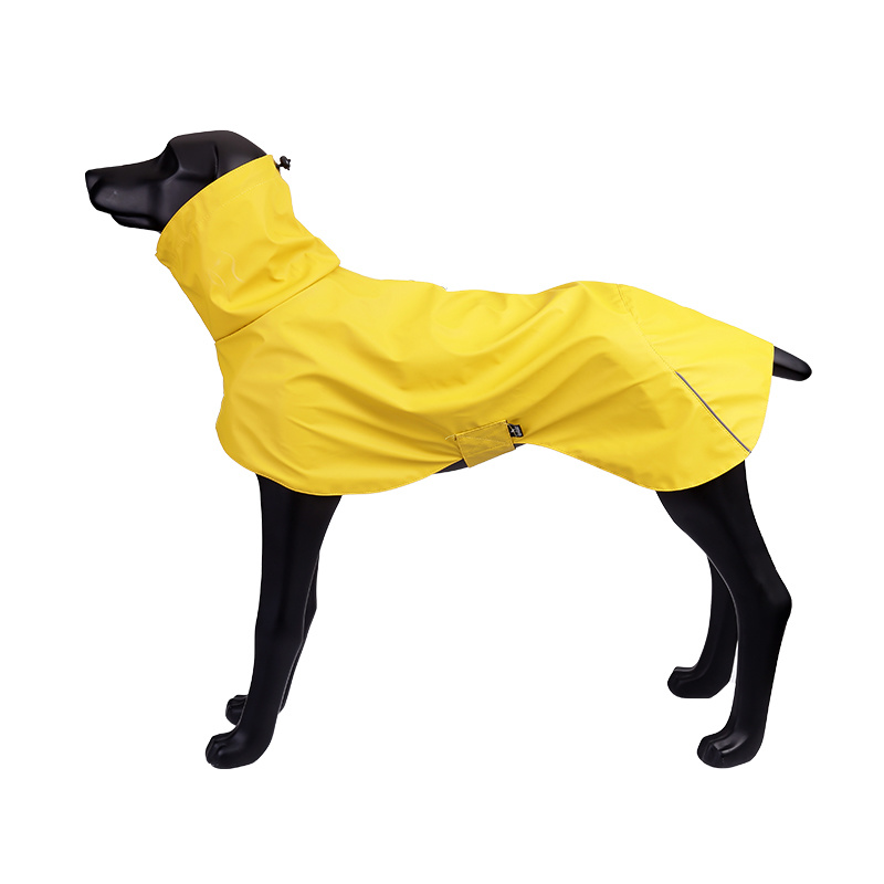 Stock Two Colors Available PU Pet Rain Jacket Raincoat Dog Clothes for Dogs