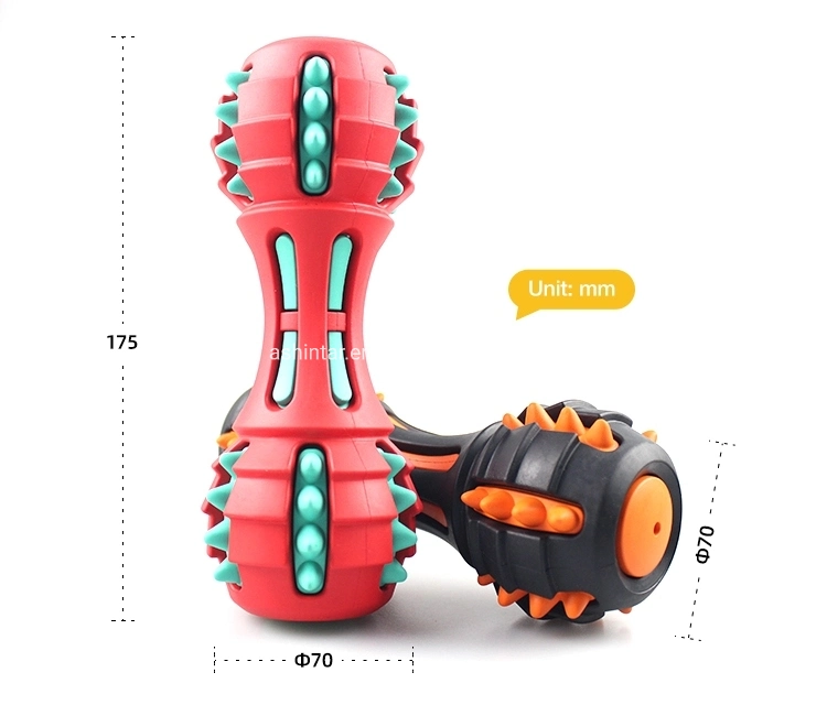 Durable Grinding Teeth Pet Chew Toys Rubber Dumbbell Dog Toys