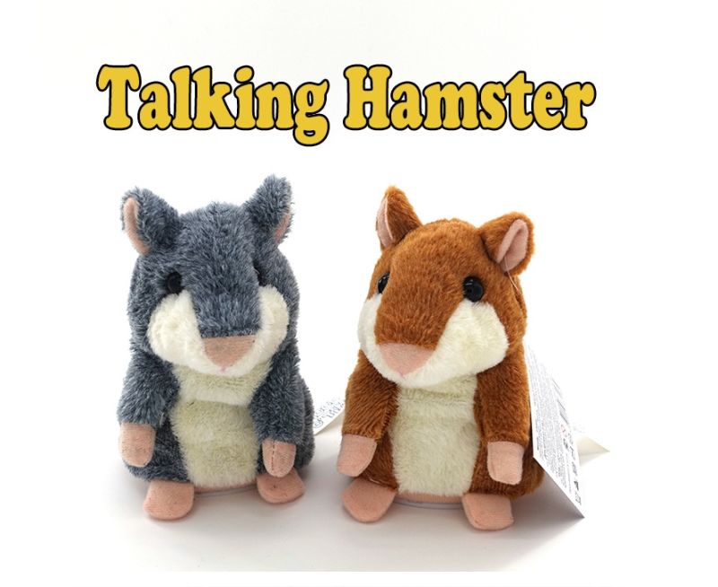 Talking Hamster Electronic Plush Toy Sound Soft Cute Gift for Children