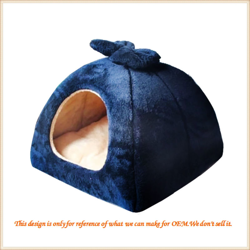 Hot Selling Tent Style Dog Bed Removable Pillow Inside Pet Beds