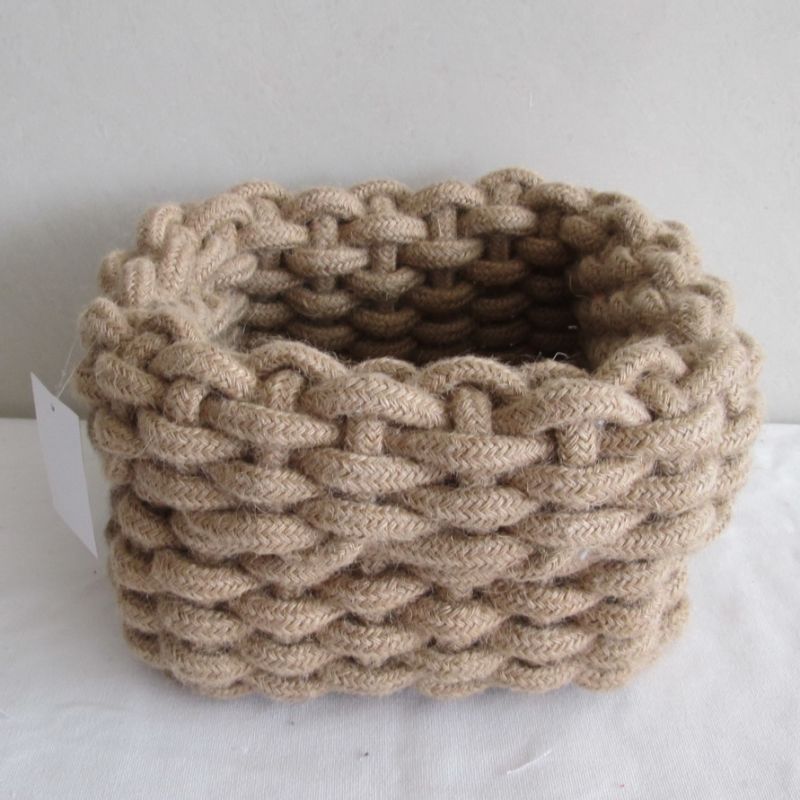 Natural Soft Durable Cotton Rope Woven Storage Baskets