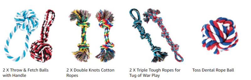 Different Size Cotton Dog Chew Toy Rope Dog Toys