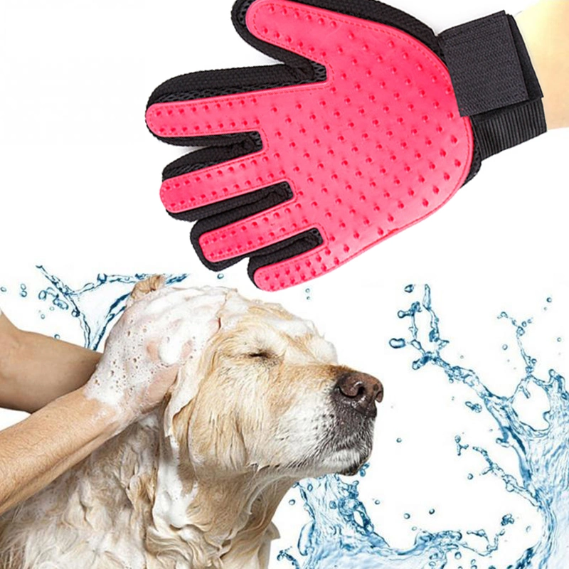 Pet Products Dog Hair Brush Dog Bathing Tool Pet Silicone Glove Style Massage Bath Cleaning Brush