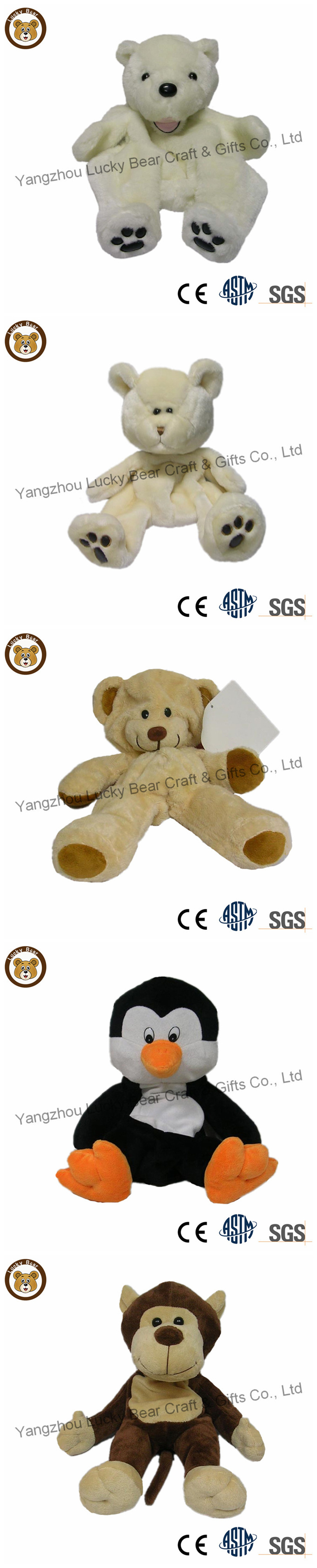 Wholesale Price Unstuffed Plush Animal Toy Dog Skins for Different Animal Shapes