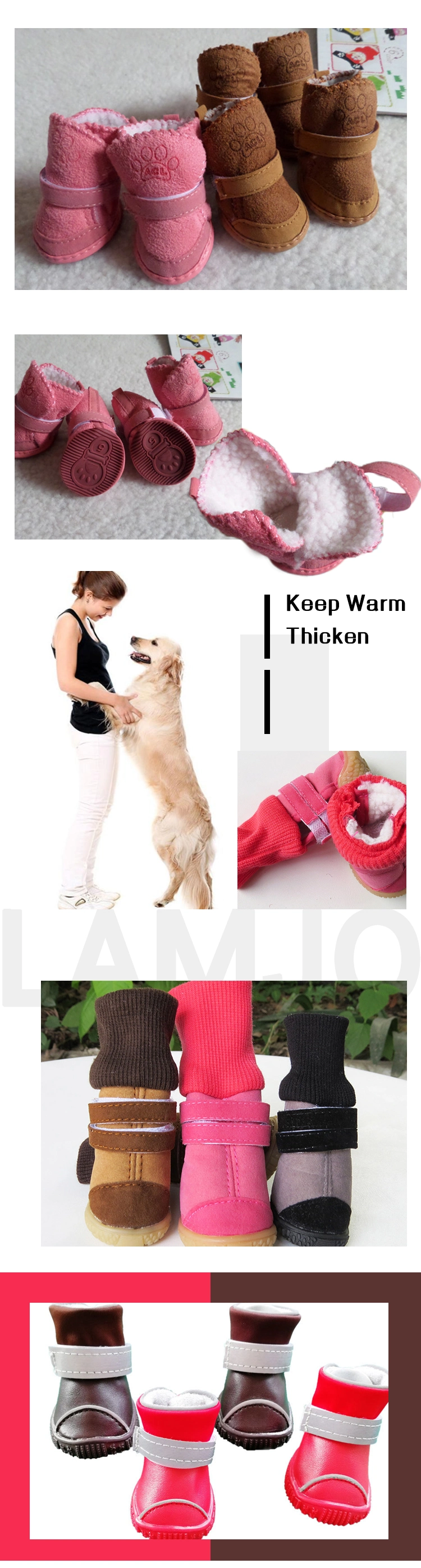 Hot Selling Wholesale Cute Animal House Winter Disposable Sport Waterproof Pet Dog Shoes