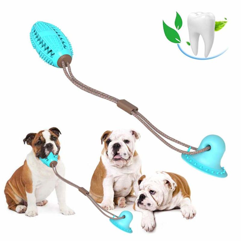 Silicon Suction Cup Tug Interactive Dog Ball Toy for Pet