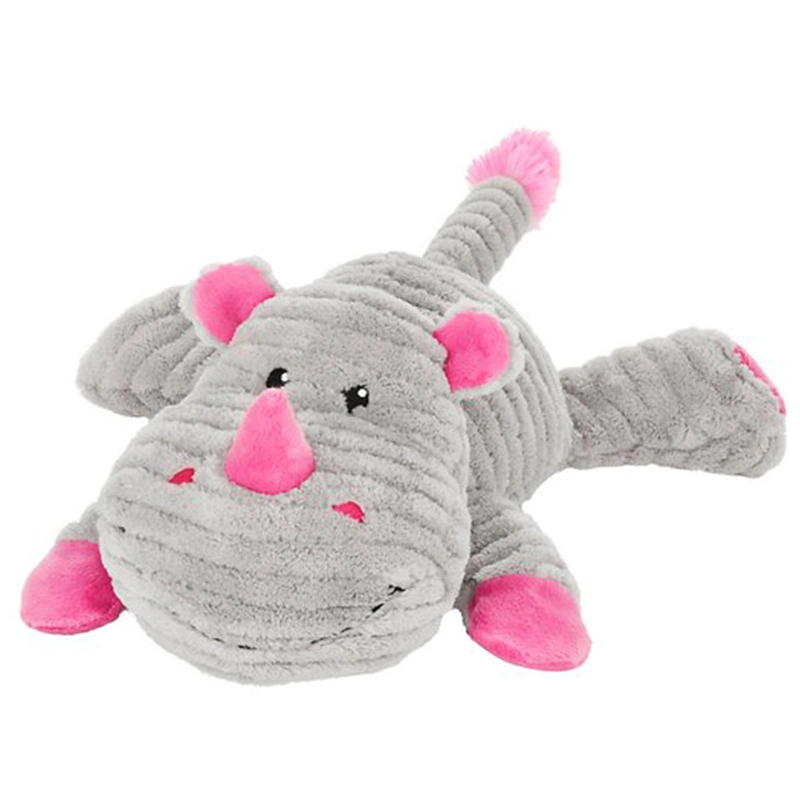 New Style Custom Soft Rhino Stuffed Animals Plush Cow Fabric Toy for Pet Chew Toy